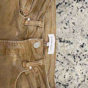 Risen jeans high waist wide leg size 0 nwot tan color